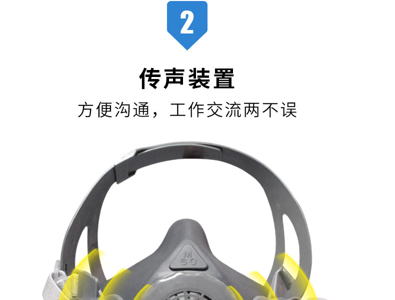 思創ST-M60G-1B硅膠半面罩防毒面具圖片5