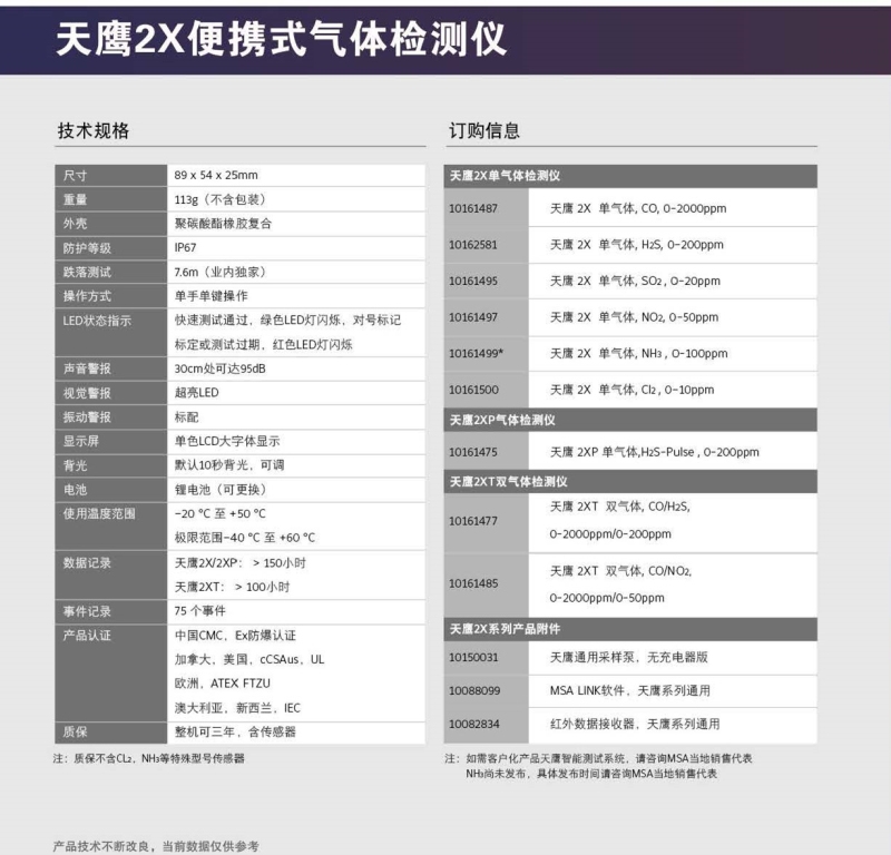 梅思安10161482（進(jìn)口版）天鷹2XT雙氣體檢測儀圖片4