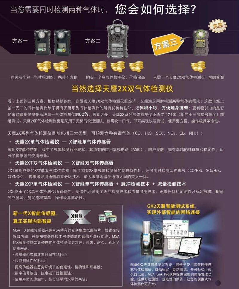 梅思安10161482（進(jìn)口版）天鷹2XT雙氣體檢測儀圖片2