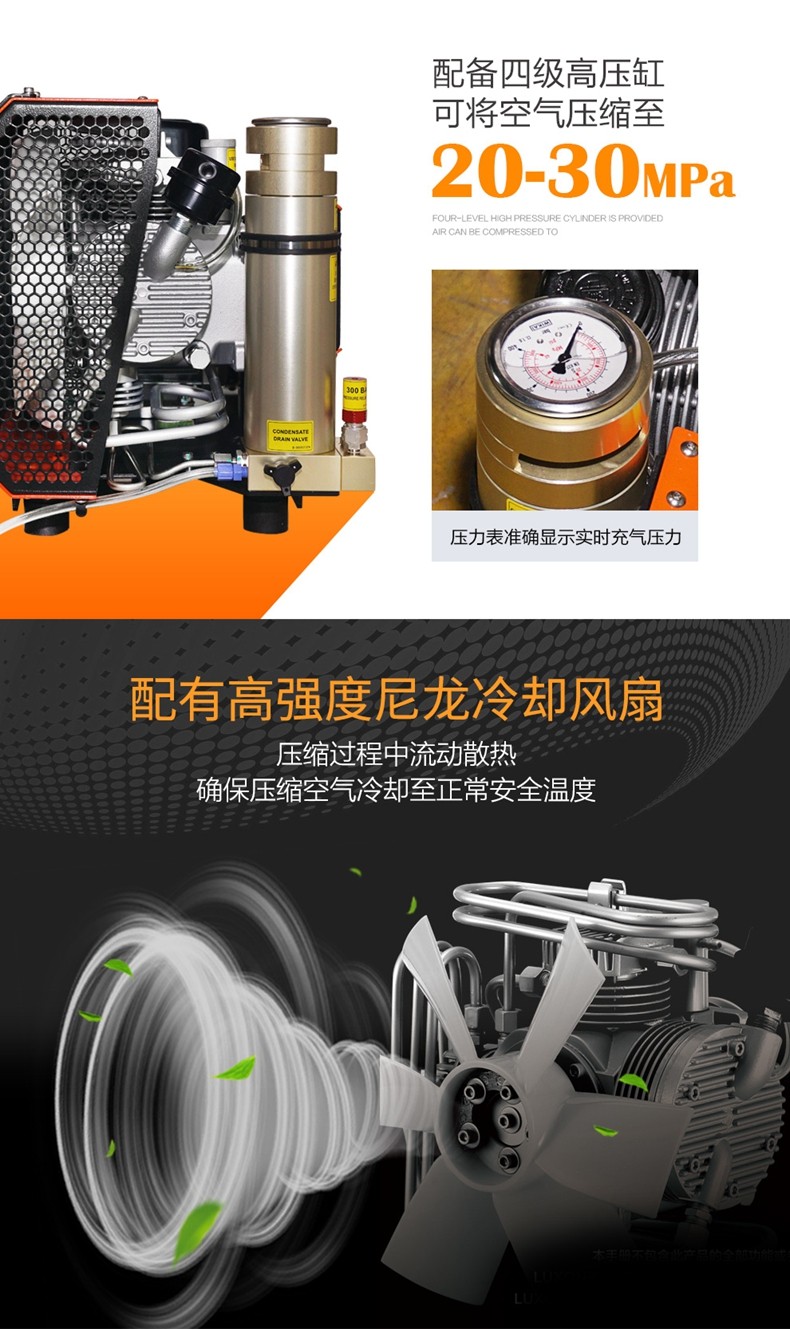 海固HG-CQ100C高壓呼吸空氣壓縮機 正壓式空氣呼吸器充氣泵圖片5