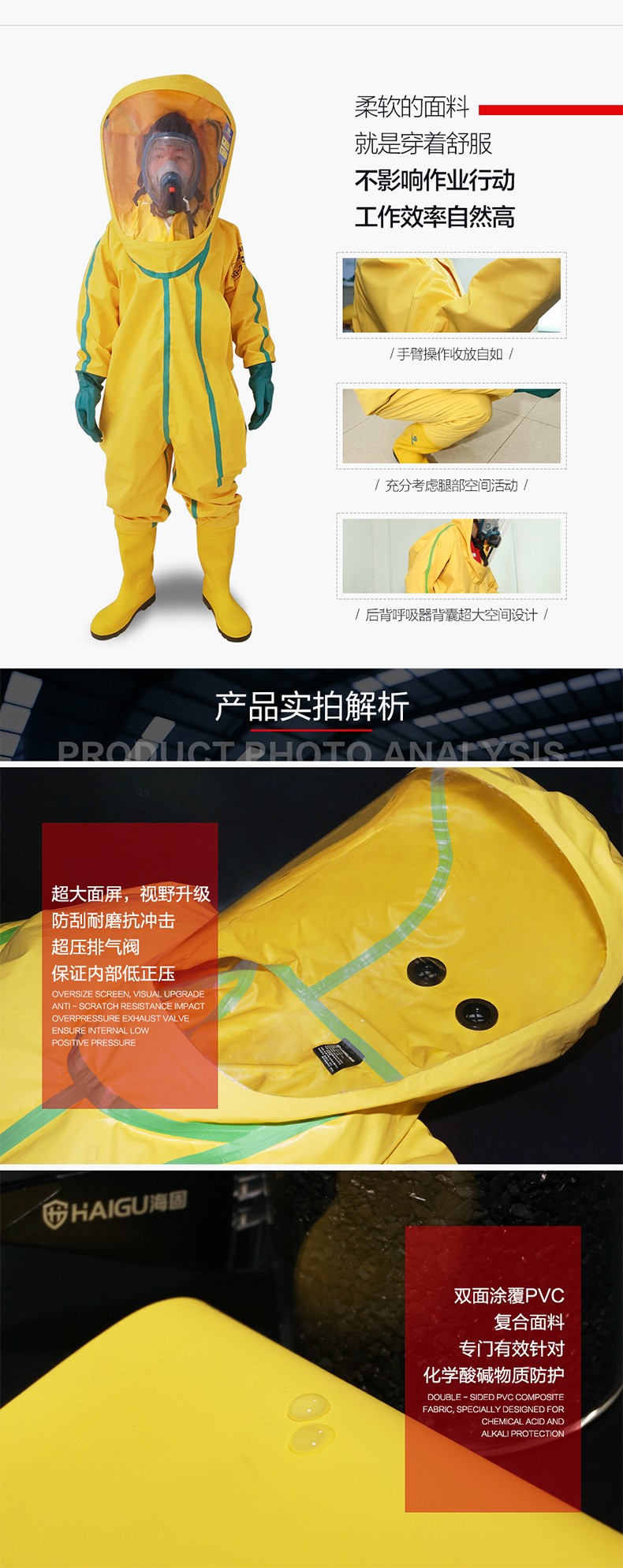 海固HG-2NP半封閉輕型防化服 內(nèi)置二級(jí)防化服（不含空氣呼吸器）圖片2