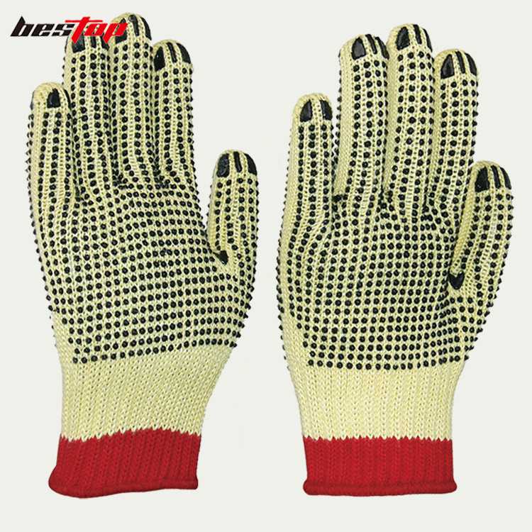 bestop倍護(hù)B5033-2芳綸PVC點塑阻燃防割手套圖片1