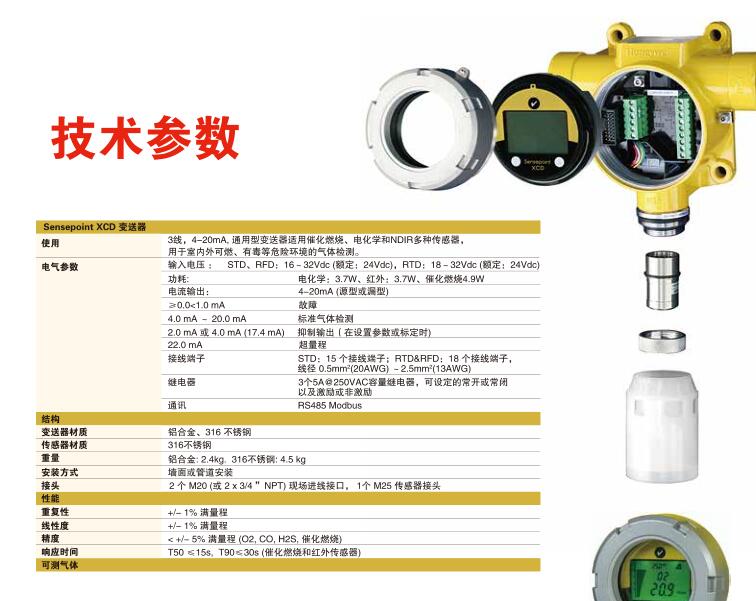 霍尼韋爾XCD固定式氣體檢測(cè)儀圖片1