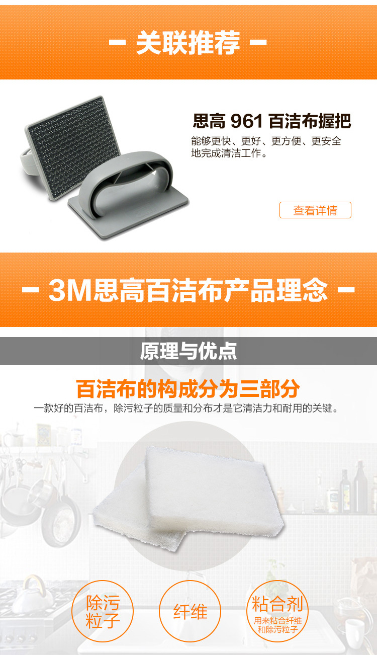 3M Scotch-Brite B2B 9030精細(xì)表面用無(wú)刮傷百潔布6