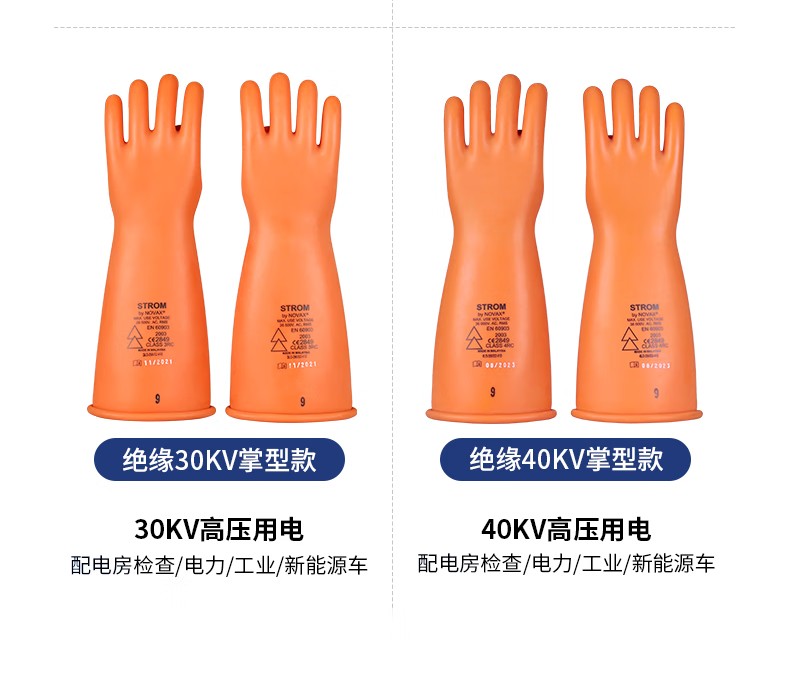0LO-100/SI-280 STROM乳膠絕緣手套5