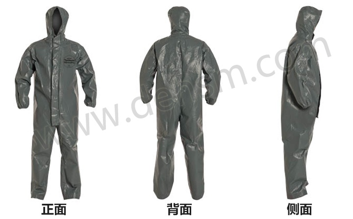 杜邦Tychem ThermoPro阻燃化學防護服圖片-正面、反面及側(cè)面